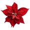 8″ Velvet Poinsettia Clip Ornament – Luxe Red Floral Christmas Accent